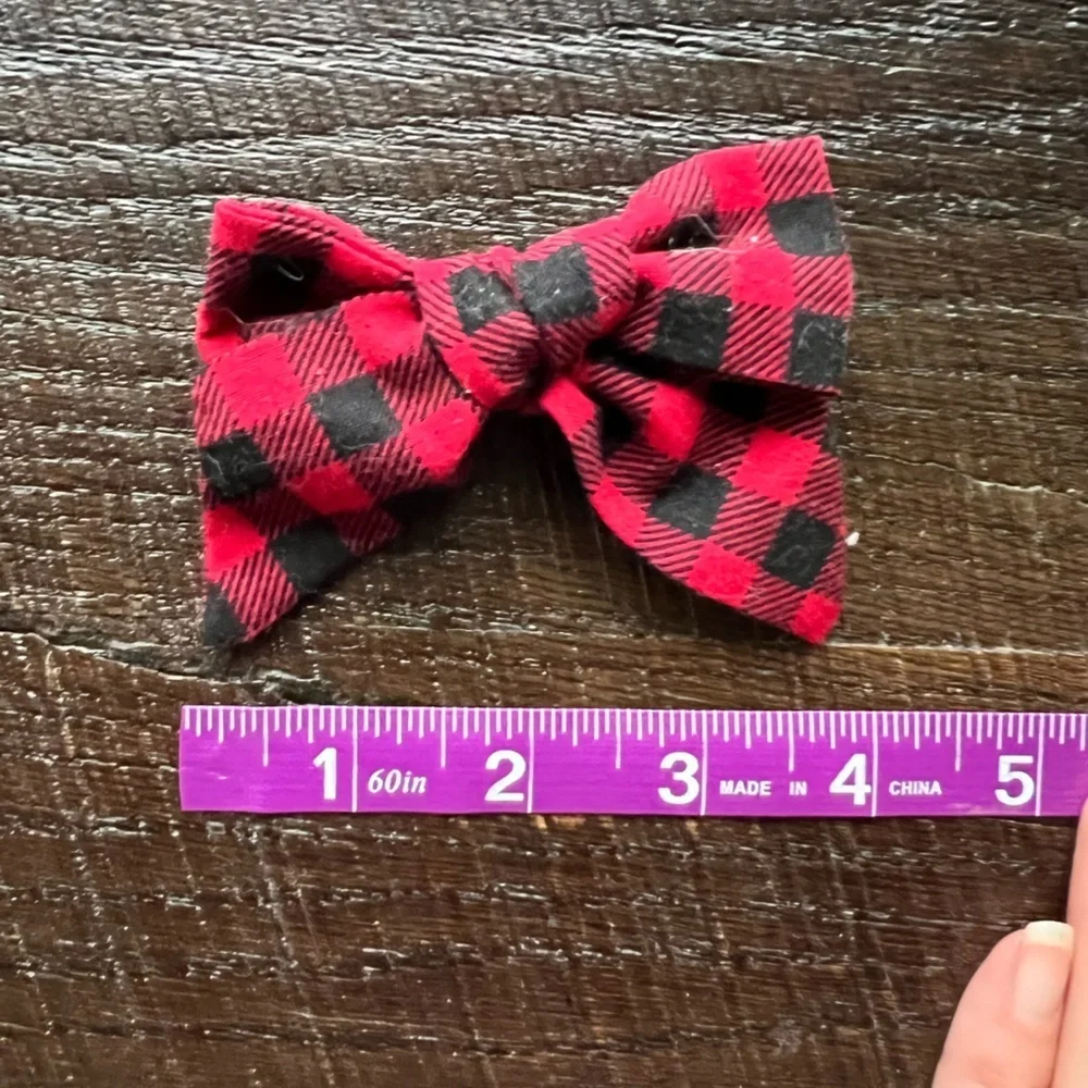 Plaid clip bow 3 for $10
